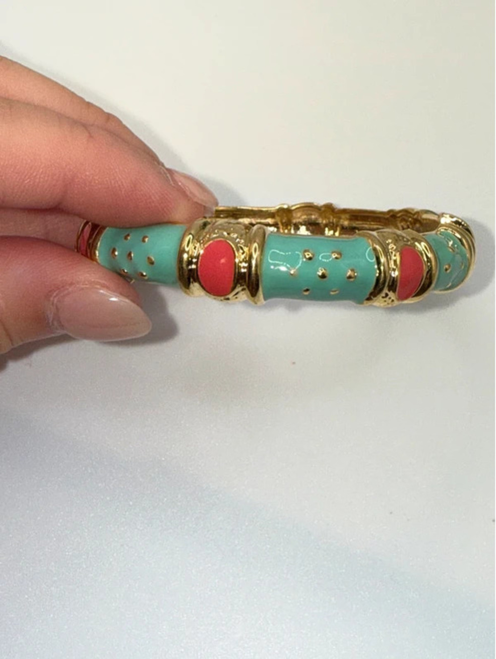 Fornash Turqoise + Coral Bangle